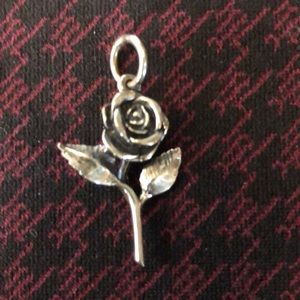 James Avery silver rose charm